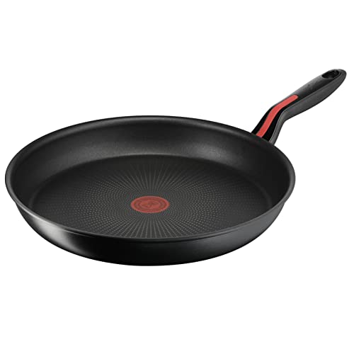 Lagostina Linea Rossa Padella Antiaderente Ø 32 cm, Induzione, Gas e Forno Antigraffio, Indicatore Cottura Thermosignal, Fondo in Acciaio Inox e Alluminio, Manico in Silicone Antiscivolo