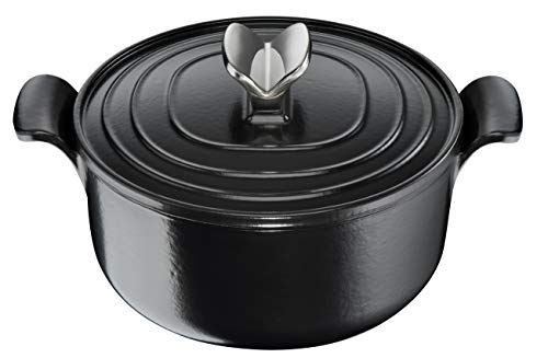 Lagostina Tradizione Cocotte in Ghisa Smaltata per Cotture Lunghe Ø 26 cm, Casseruola Induzione, Gas e Forno fino a 220 °C, Pentola per Stufare e Cucinare Lentamente con Coperchio di Condensazione