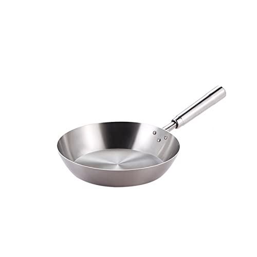 Padella in titanio puro per uso domestico, padella e padelle in titanio puro a fondo piatto, pentole multifunzionali, non rivestita, per fornelli a gas