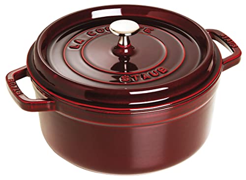 Staub Casseruola/Cocotte In Ghisa, Rotonda 24 Cm, 3,8 L, Rosso (Granatina)