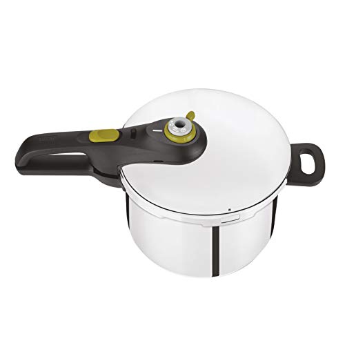 Tefal Secure 5 Neo – Pentola a pressione da 6 litri, in acciaio inox, con 5 Sistemi di Sicurezza, con sistema di apertura/chiusura facile, per tutti i tipi di piani cottura (inclusa quella a induzione)